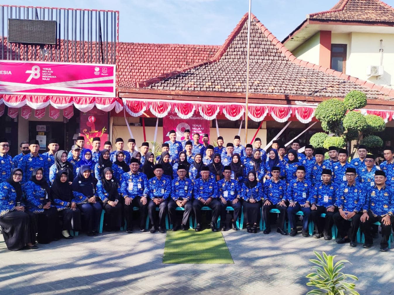 Upacara Memperingati HUT Kemerdekaan RI ke 78 Terus Melaju Untuk INDONESIA MAJU